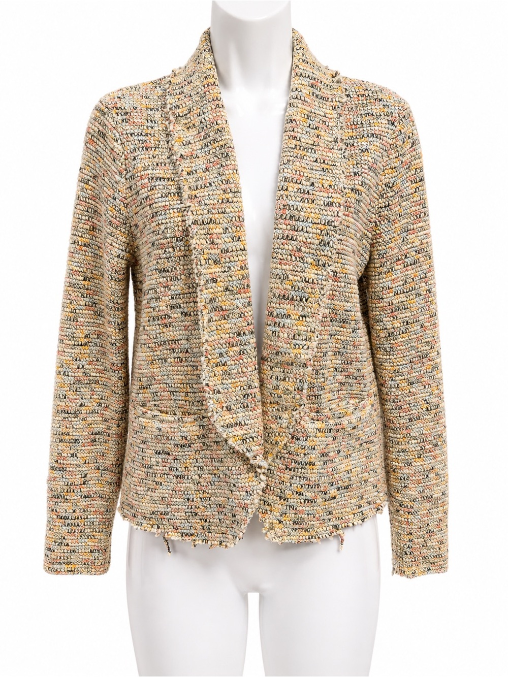 Express Cream MulticolorTweed Jacket/Blazer
